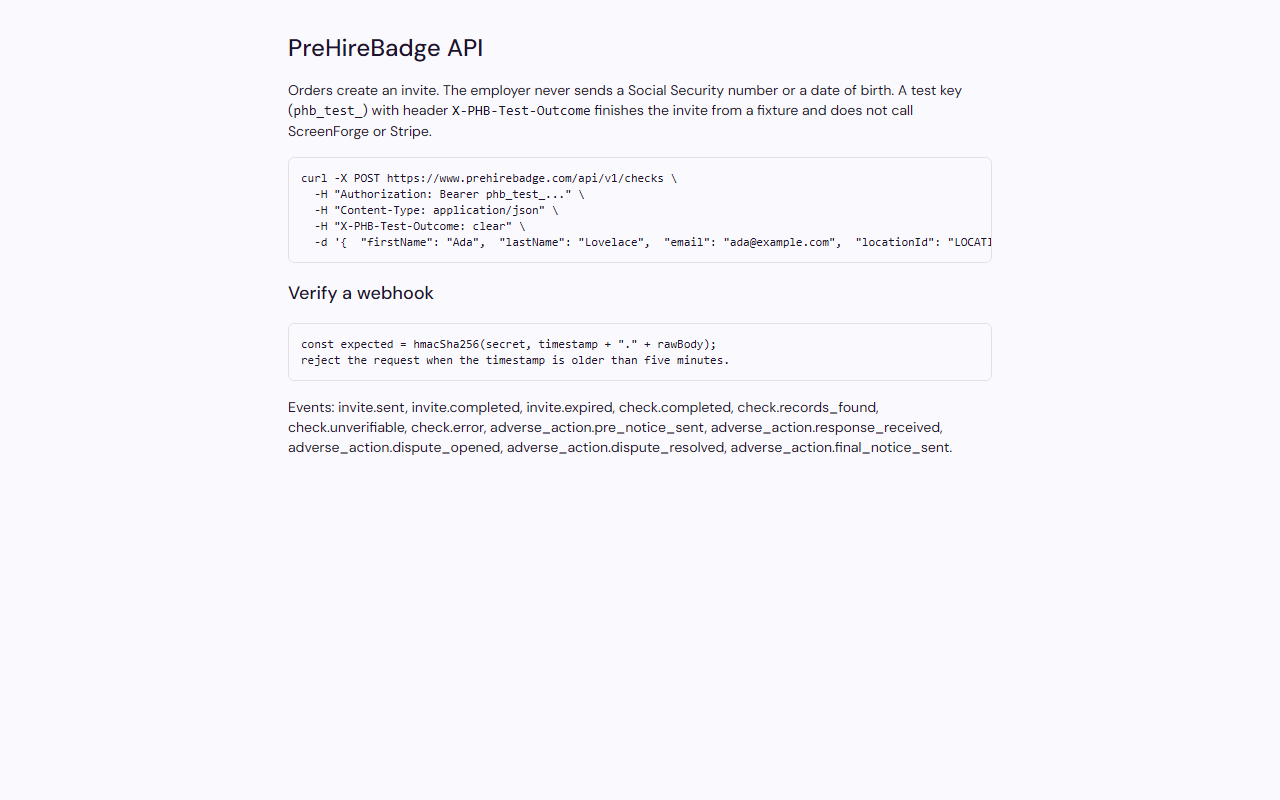 The invite API reference.